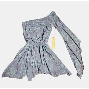 Petit Pois Asymmetrical One Sleeve Top Fairycore Floral Bohemian Romantic  M NWT